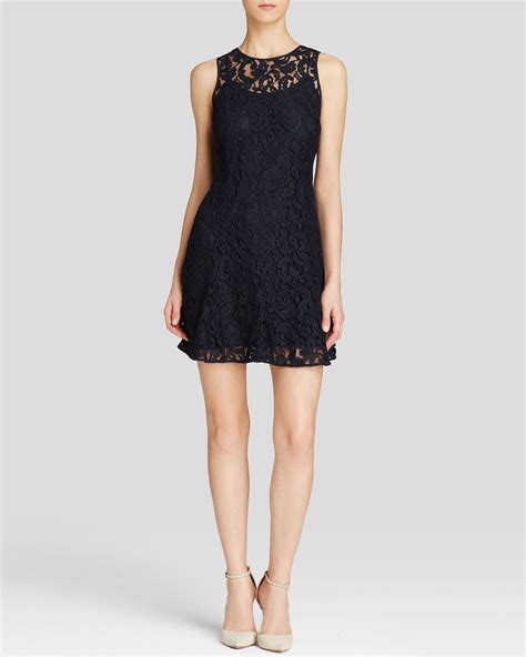 michael kors lace blue dress|michael kors golden button dress.